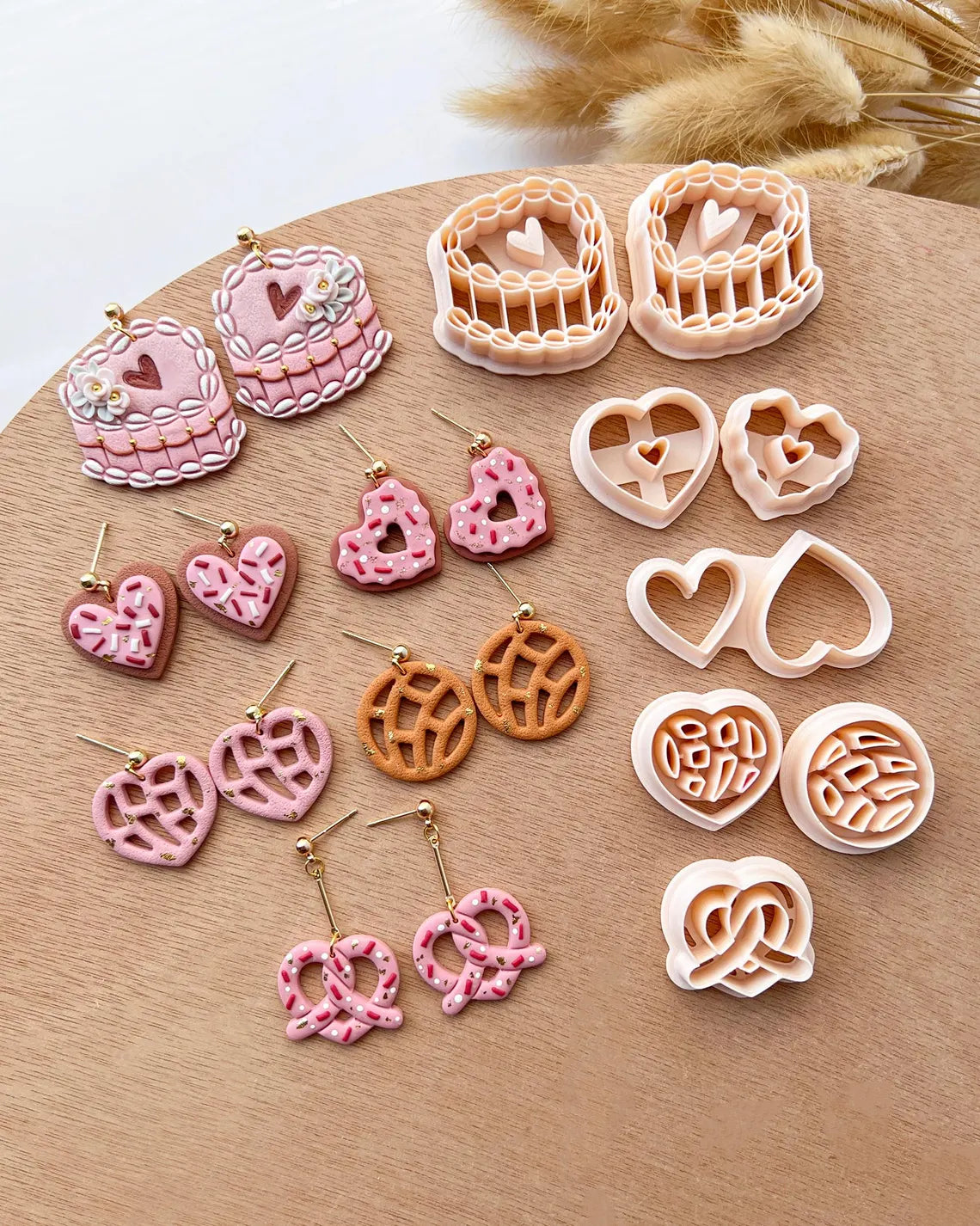 Valentines Heart  Polymer Clay Cutters | Love Cookie Clay Cutter | Clay Earring Tools | Concha | Cake | Pretzel