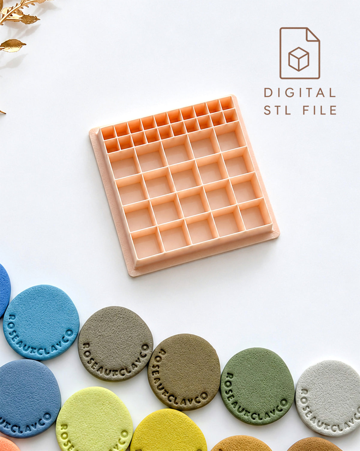 Polymer Clay Color Mixing Measuring Cutter STL File