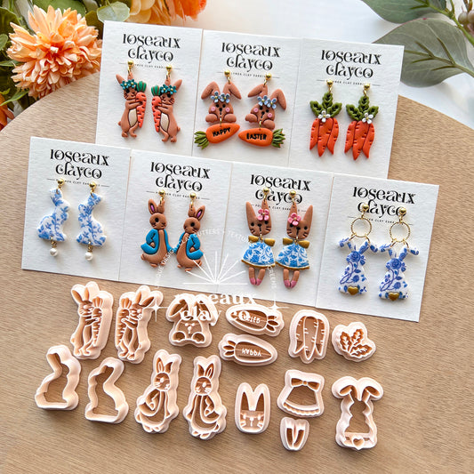 RoseauxClayCo Easter Polymer Clay Cutters