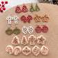 Winter Christmas Polymer Clay Cutters | Holiday Ornaments Clay Earring Cutters Set for Jewelry Making