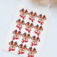 Patchwork Reindeer Polymer Clay Transfer Paper & Matching Cutters