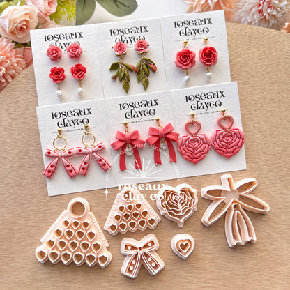 RoseauxClayCo 3D Layered Rose Polymer Clay Cutters