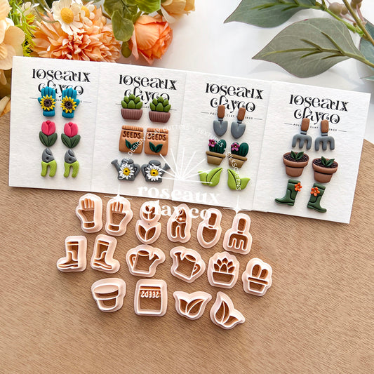 RoseauxClayCo Spring Garden Stud Polymer Clay Cutters