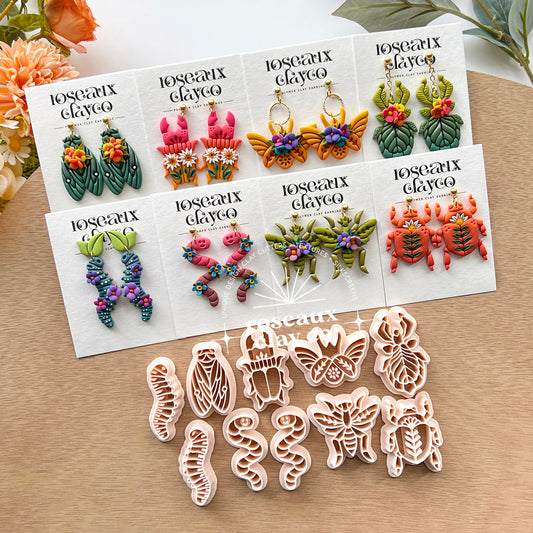 RoseauxClayCo Insect Polymer Clay Cutters