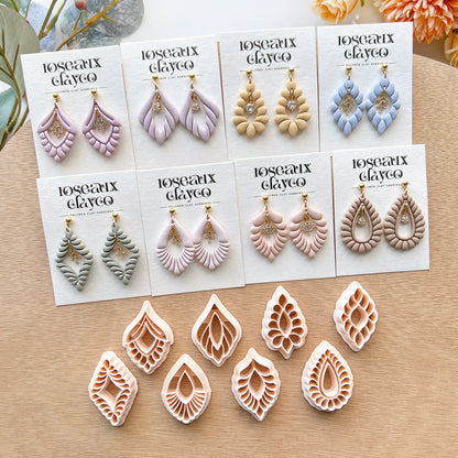 RoseauxClayCo Scalloped Teardrop Polymer Clay Cutters