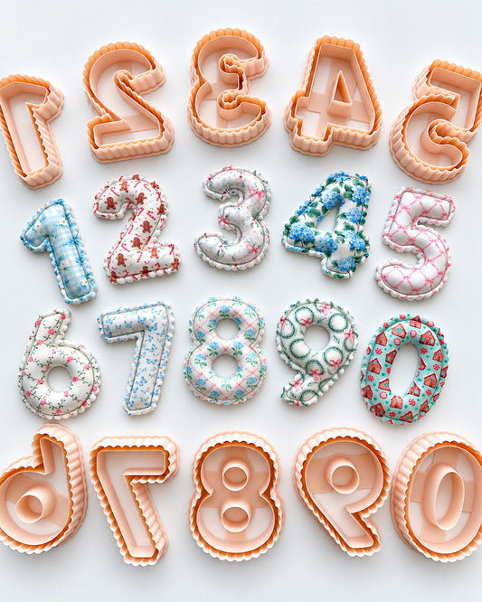 Scalloped Numbers 0–9 Polymer Clay Cutters | Individual Number & Full Set