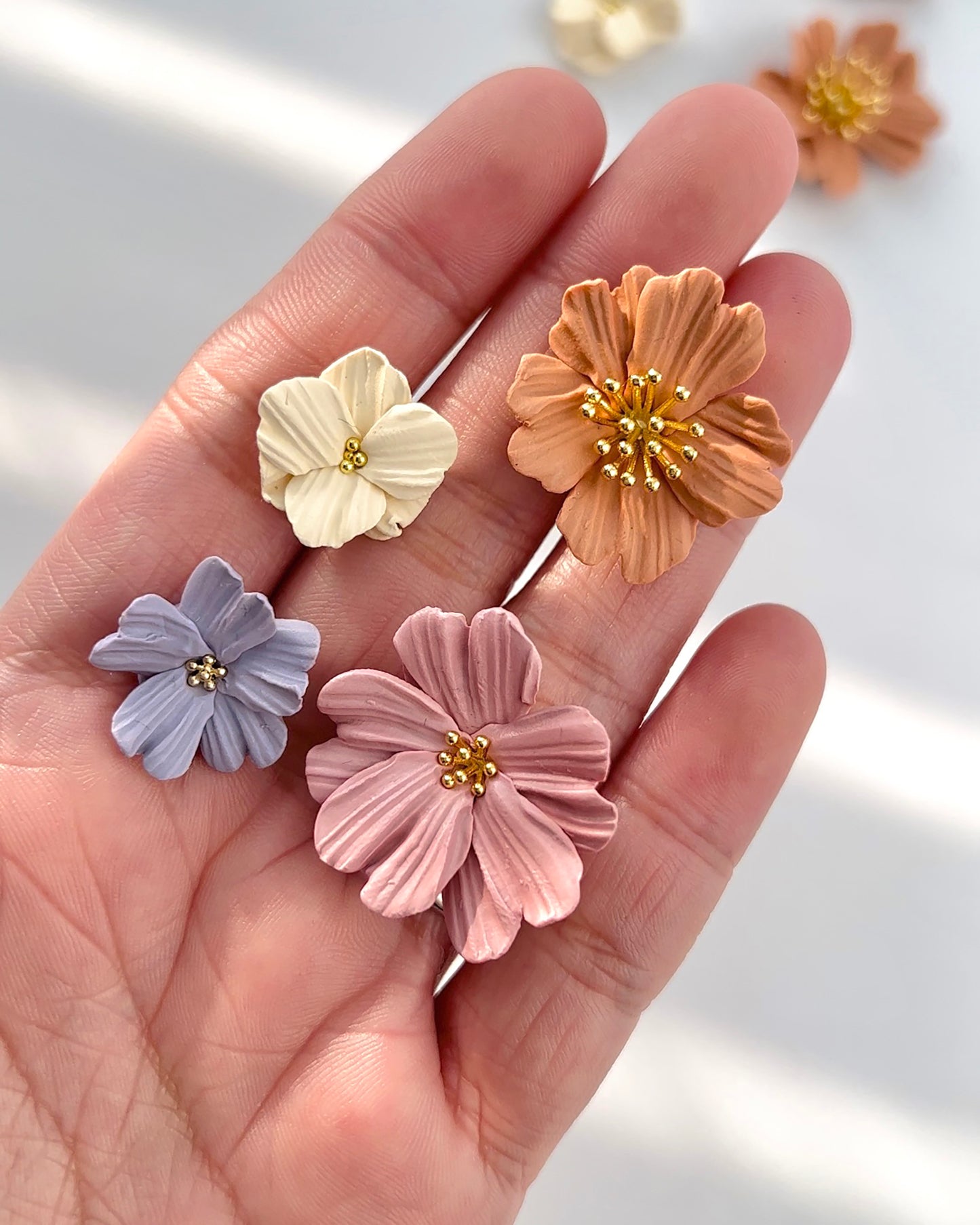 Flower Petal Clay Cutters Set of 4