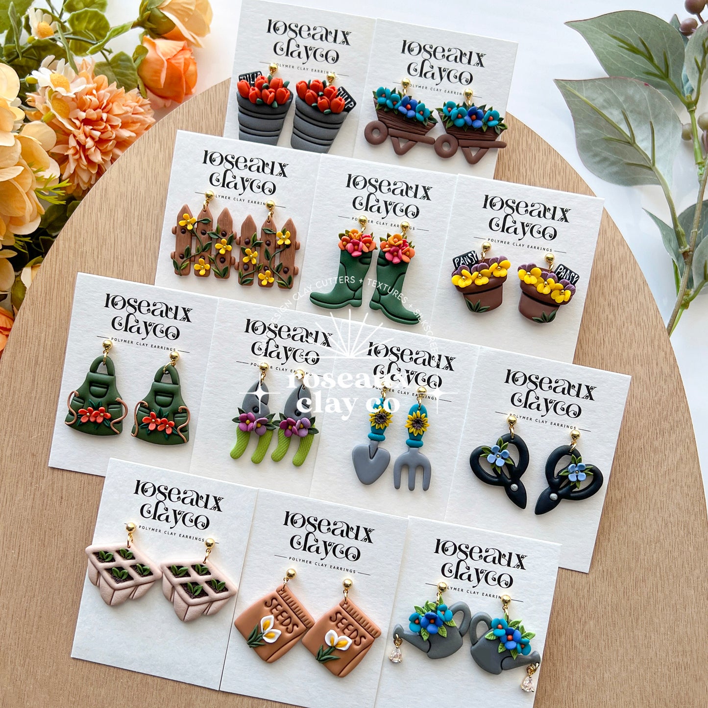 RoseauxClayCo Spring Garden Polymer Clay Cutters