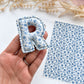 Blue Floral Vines Polymer Clay Transfer Paper