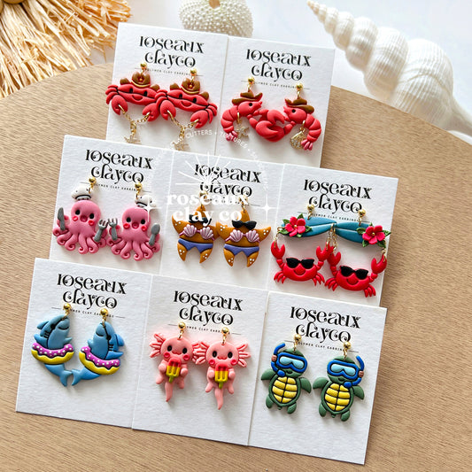 RoseauxClayCo Ocean Animal Polymer Clay Cutters
