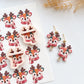 Patchwork Reindeer Polymer Clay Transfer Paper & Matching Cutters