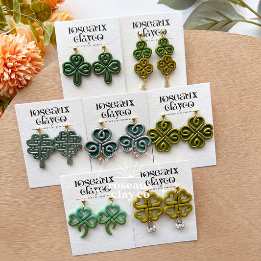 RoseauxClayCo Celtic Clover Polymer Clay Cutters