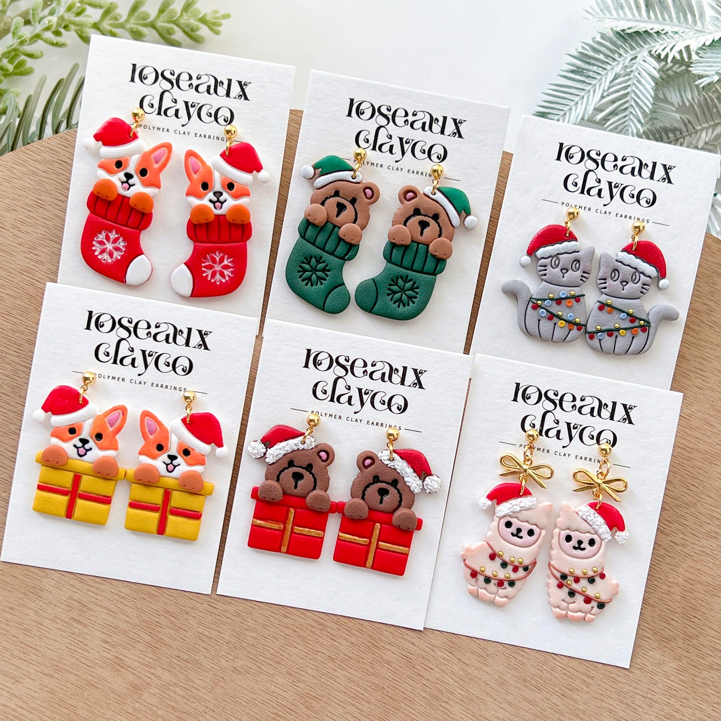 Christmas Animal Stocking Polymer Clay Cutters