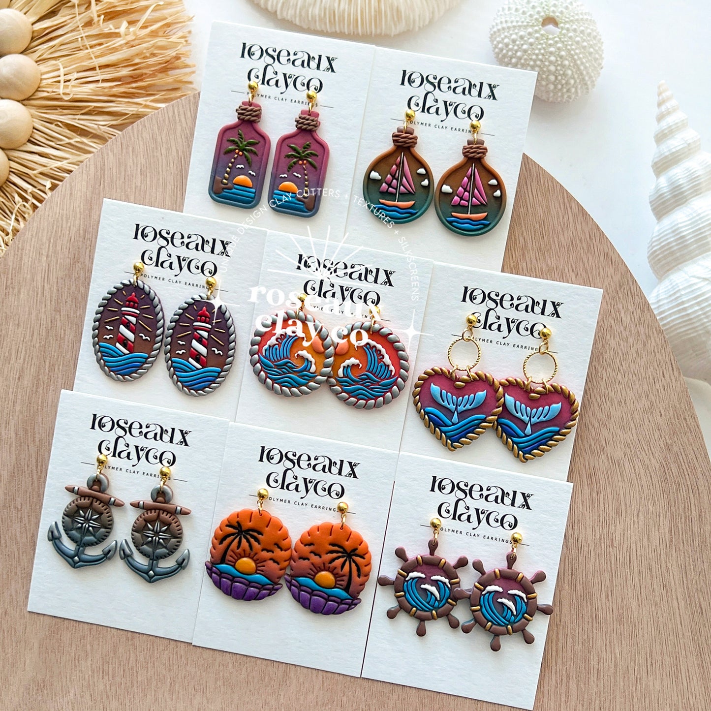 RoseauxClayCo Nautical Polymer Clay Cutters