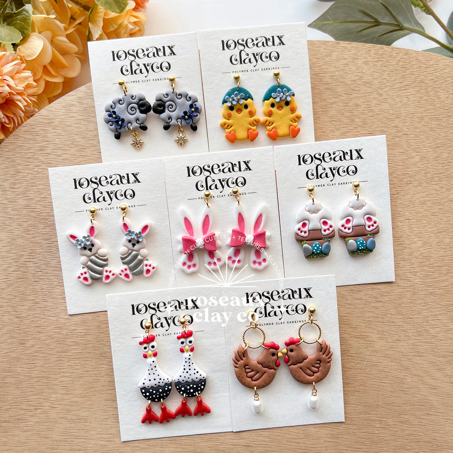 RoseauxClayCo Easter Polymer Clay Cutters