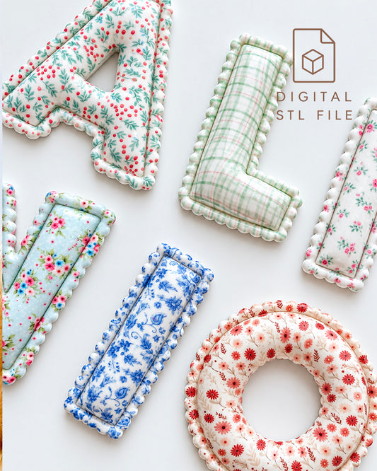 Scalloped Alphabet Clay Cutter STL Files | Full A–Z Set