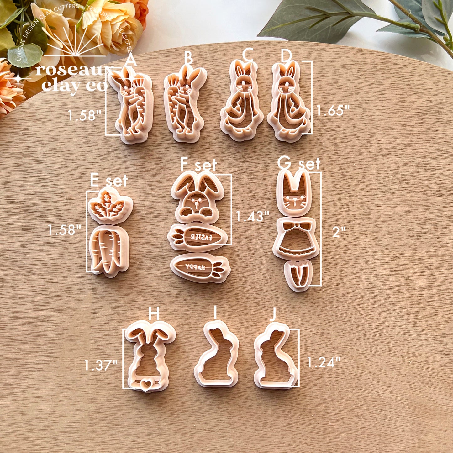 RoseauxClayCo Easter Polymer Clay Cutters