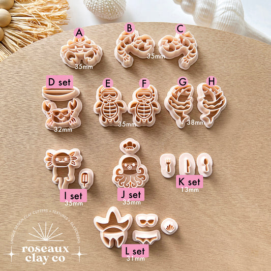 Ocean Animal Polymer Clay Cutters