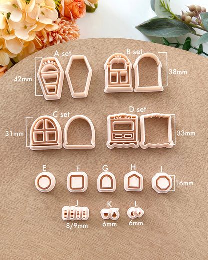 Bookshelf Polymer Clay Cutters