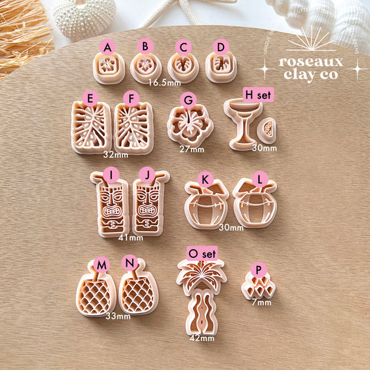 Tropical Beach Polymer Clay Cutters