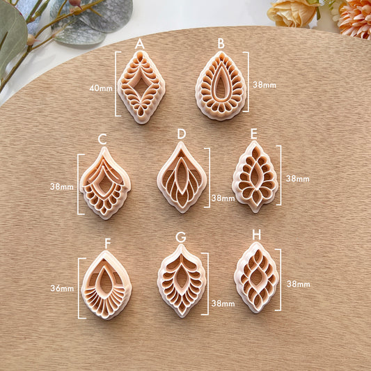 Scalloped Teardrop Polymer Clay Cutters