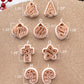 Winter Christmas Polymer Clay Cutters | Holiday Ornaments Clay Earring Cutters Set for Jewelry Making