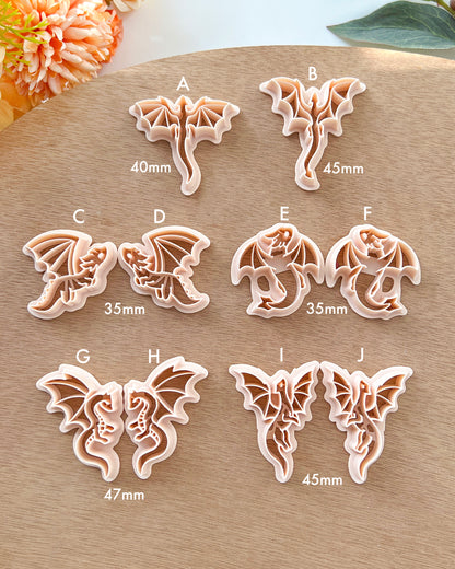 Flying Dragon Polymer Clay Cutters