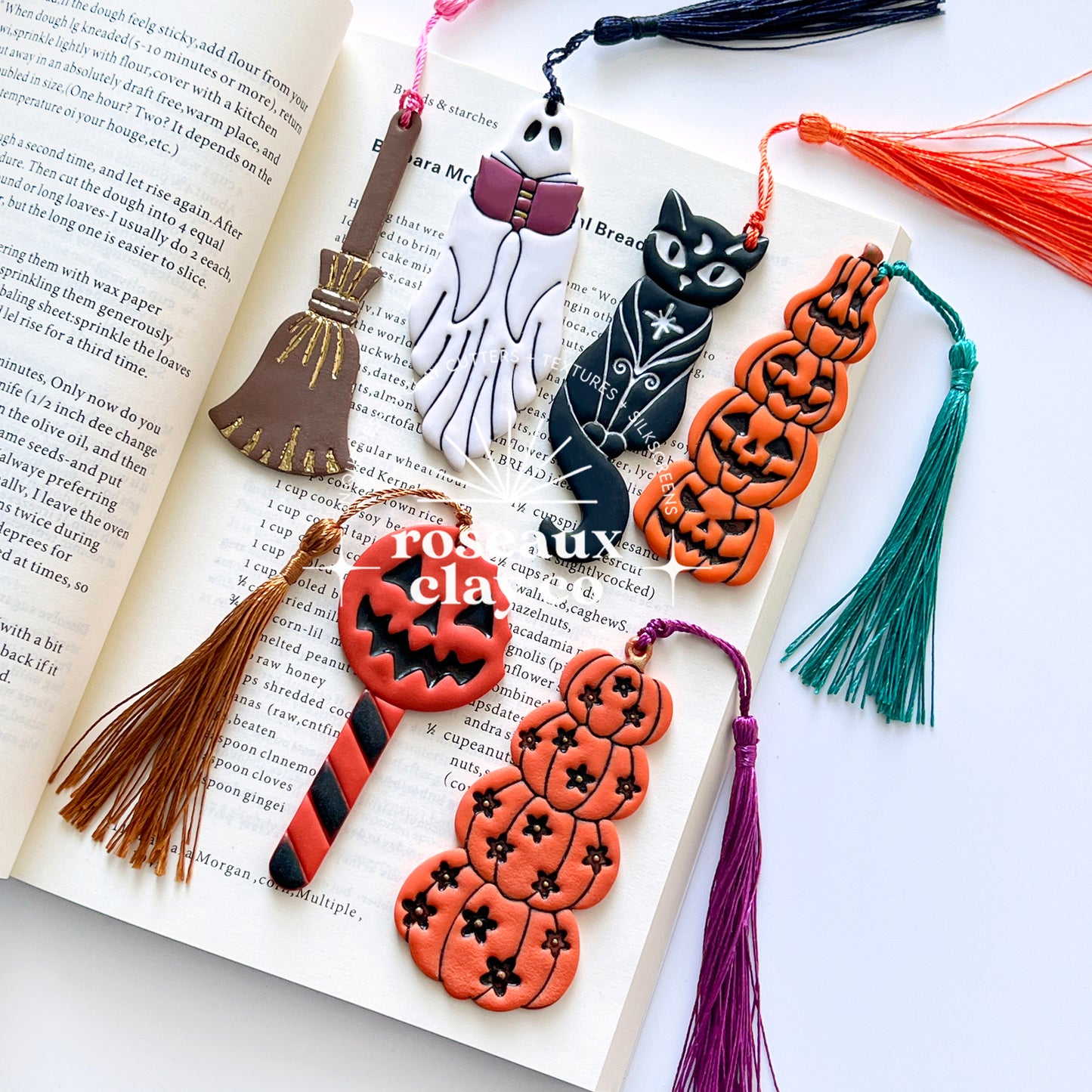 RoseauxClayCo Fall Halloween Bookmark Polymer Clay Cutter