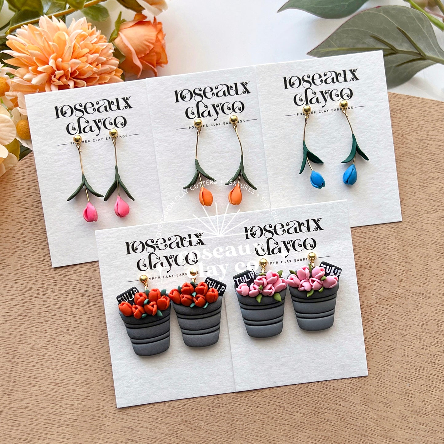 RoseauxClayCo Tulip Petal Polymer Clay Cutter