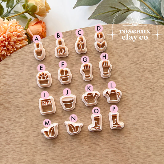 Spring Garden Stud Polymer Clay Cutters