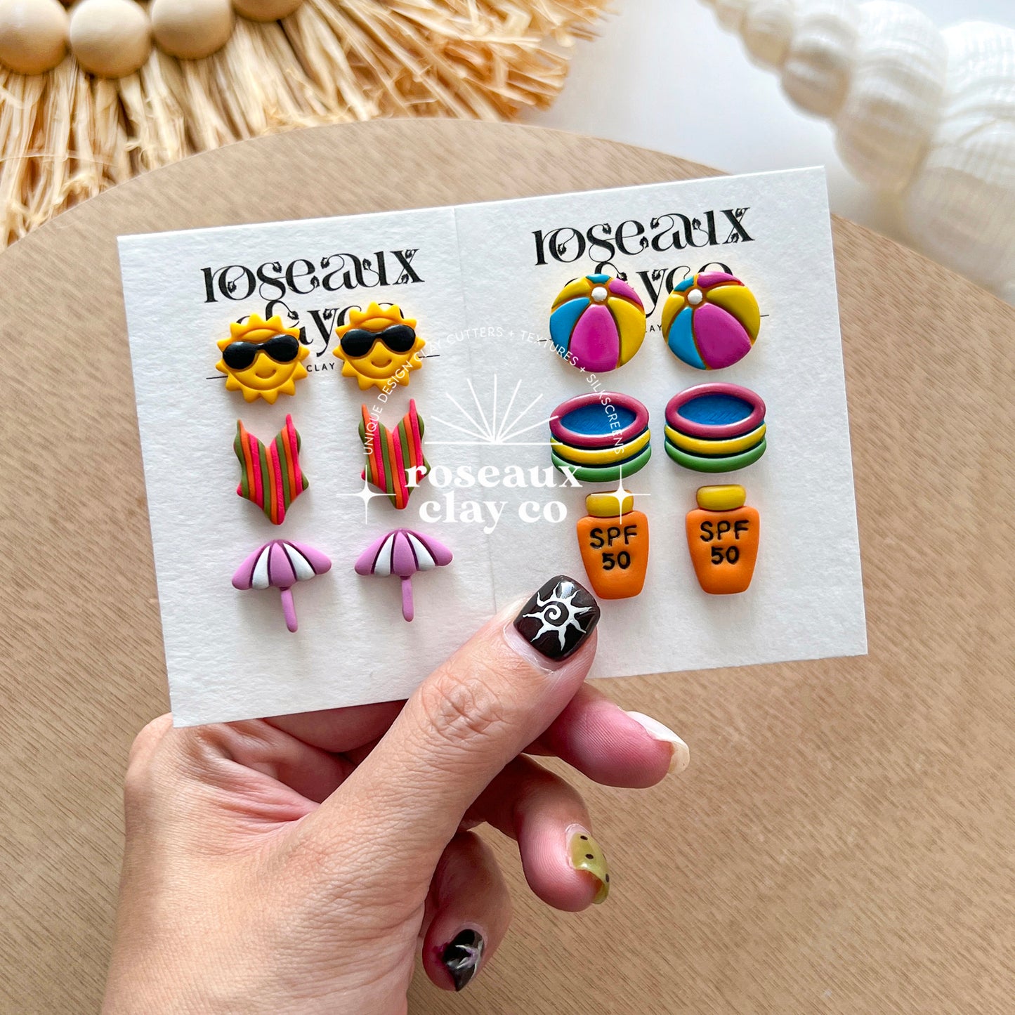 RoseauxClayCo Summer Pool Party Polymer Clay Cutters