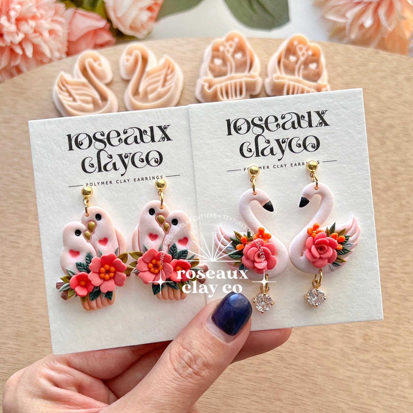 RoseauxClayCo Valentine's Day Polymer Clay Cutters Set