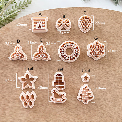 Cozy Christmas Holiday Polymer Clay Cutters