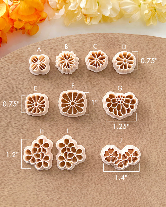 Spring Flower Polymer Clay Cutters