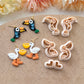 Animal Polymer Clay Cutters | Summer Clay Cutters | Polymer Clay Earring Cutters Set | Frog | Flamingo | Toucan | Chameleon | Capybara