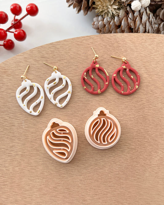 Winter Christmas Polymer Clay Cutters | Holiday Ornaments Clay Earring Cutters Set for Jewelry Making