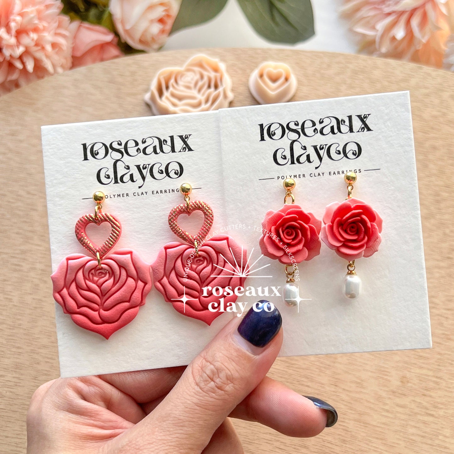 RoseauxClayCo 3D Layered Rose Polymer Clay Cutters