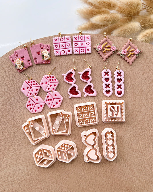 Valentine‘s Day Love Games Polymer Clay Cutters