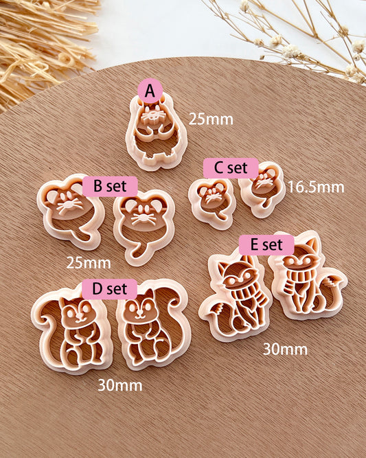 Woodland Animal Polymer Clay Cutters