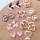 Valentine's Day Polymer Clay Cutters Set | Valentines Ballon | Heart Shaped Bookcase