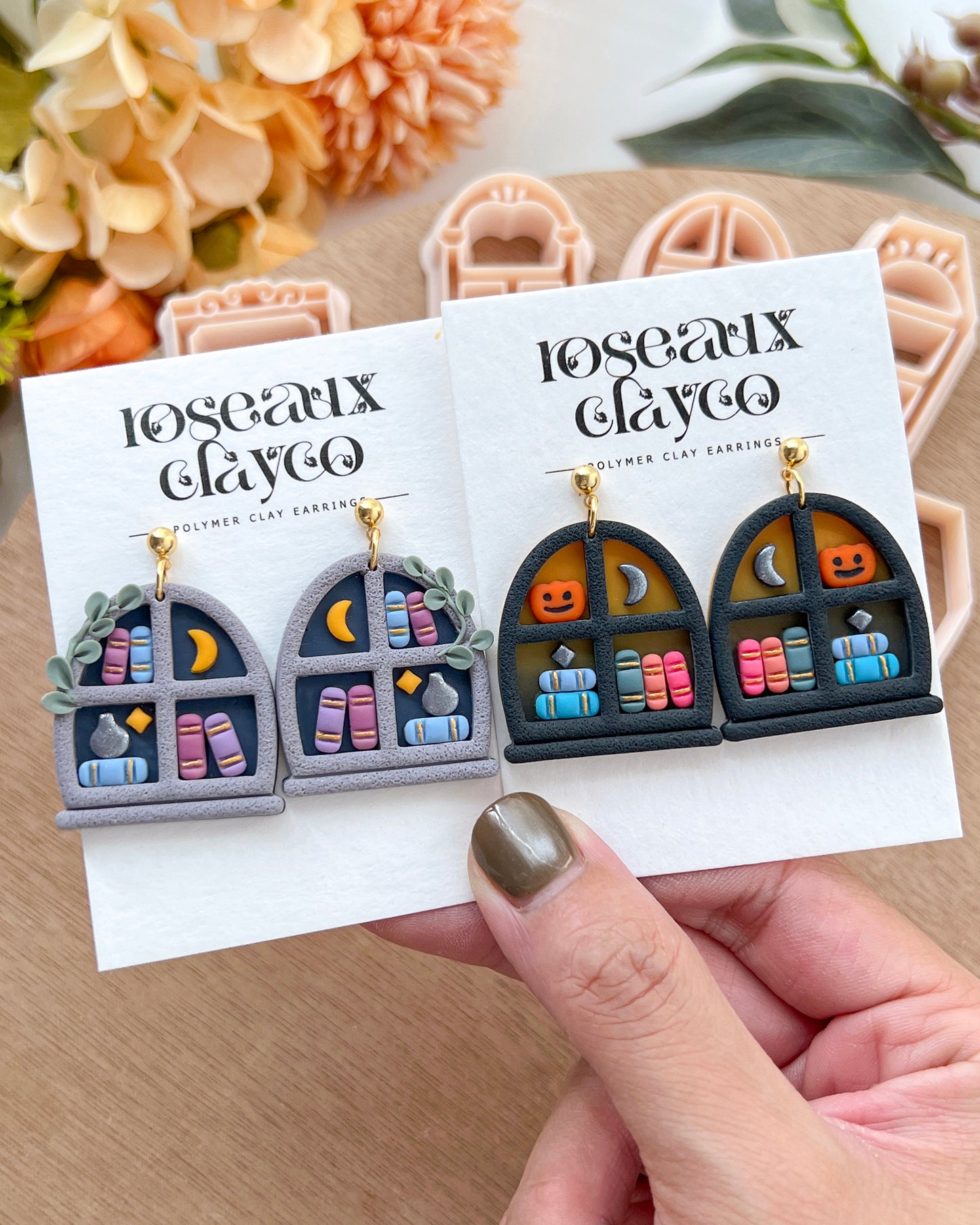 Bookshelf Polymer Clay Cutters