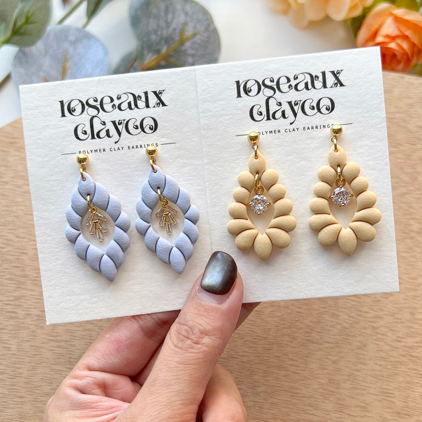 RoseauxClayCo Scalloped Teardrop Polymer Clay Cutters