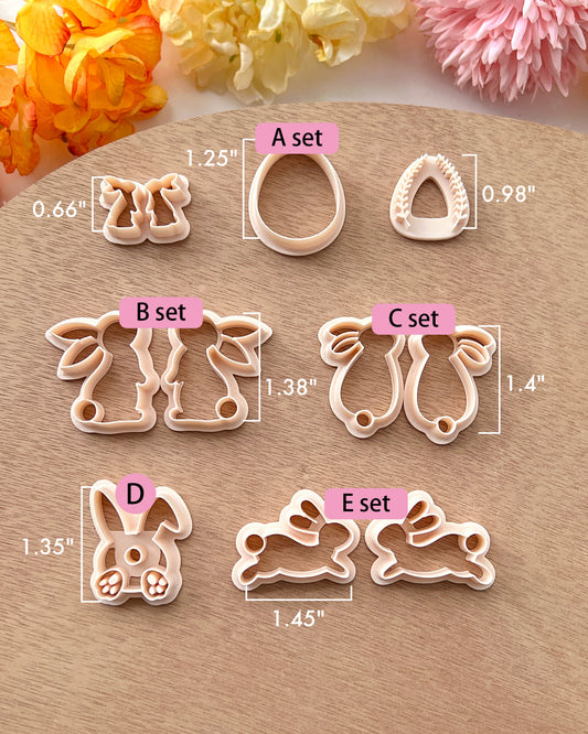 Easter Bunny Clay Polymer Cutters