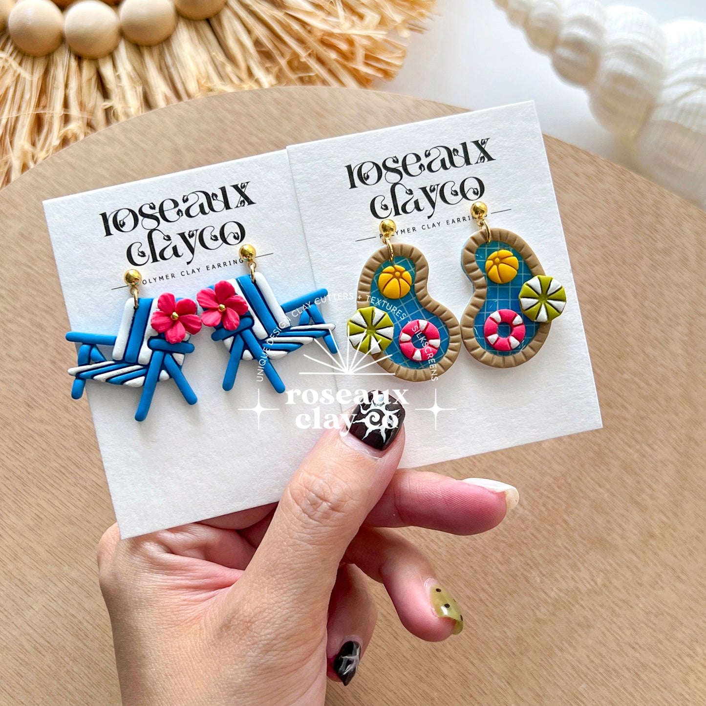 RoseauxClayCo Summer Pool Party Polymer Clay Cutters