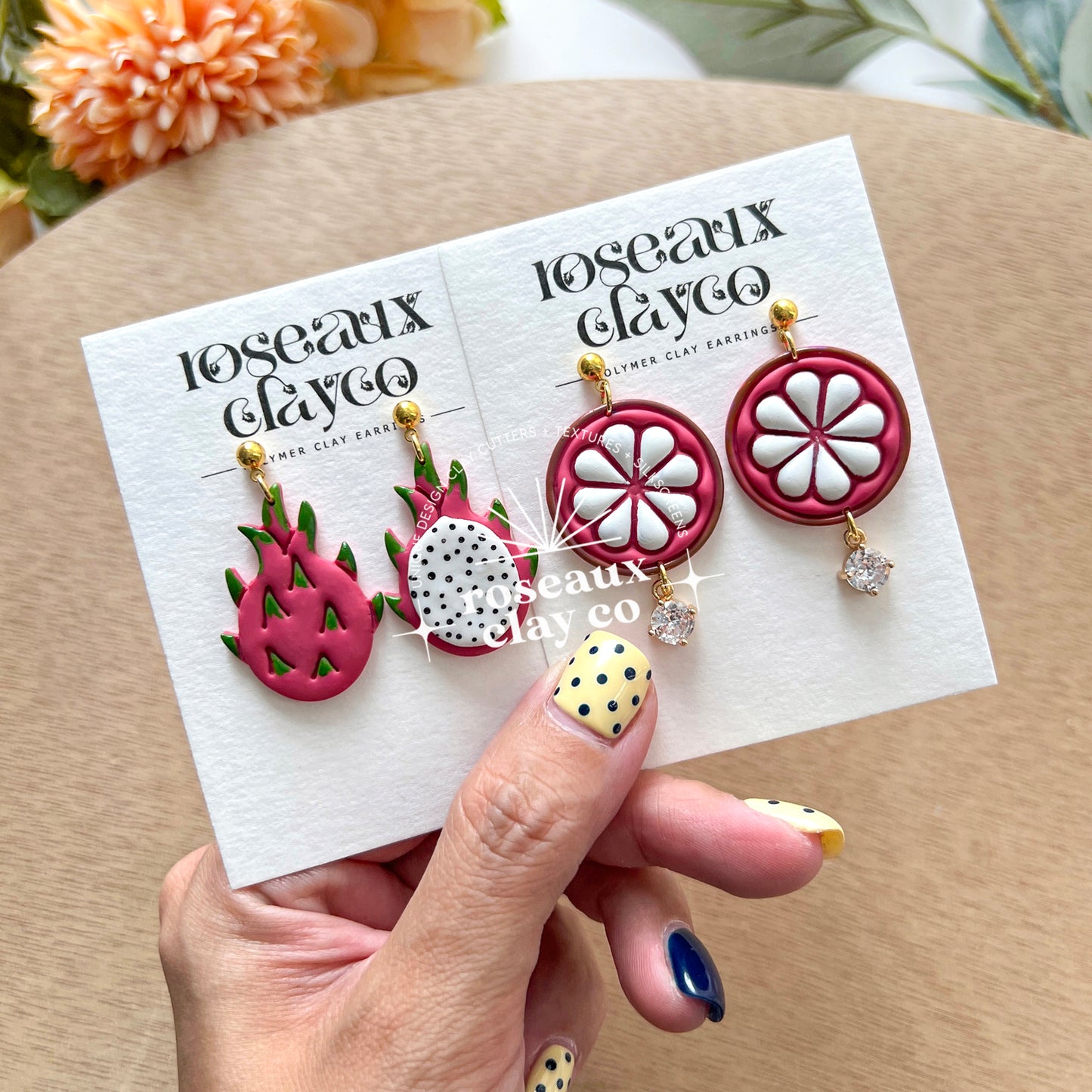 RoseauxClayCo Tropical Fruit Polymer Clay Cutters