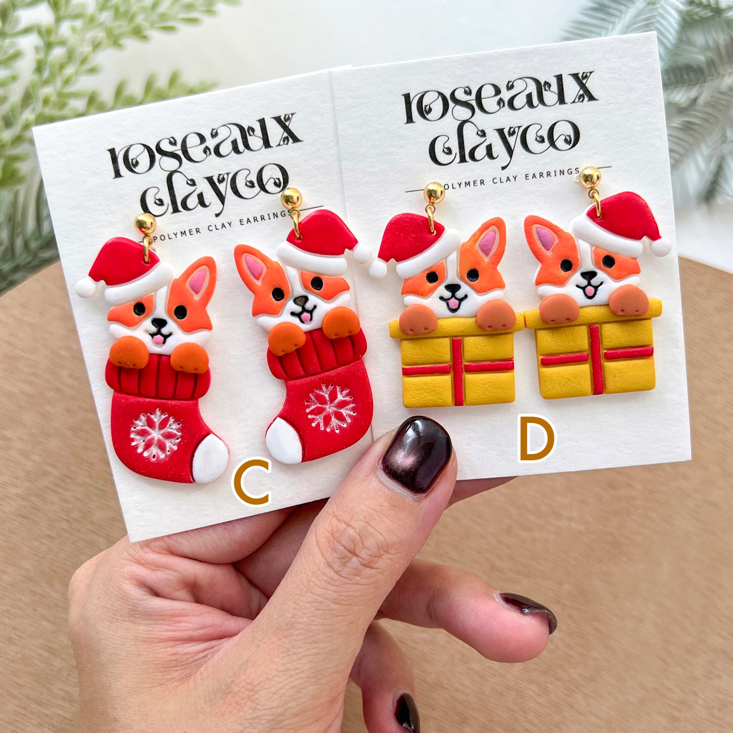 Cute Winter Animal Polymer Clay Earrings