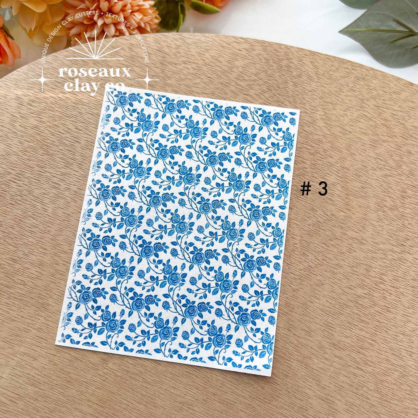 French Toile Polymer Clay Transfer Paper