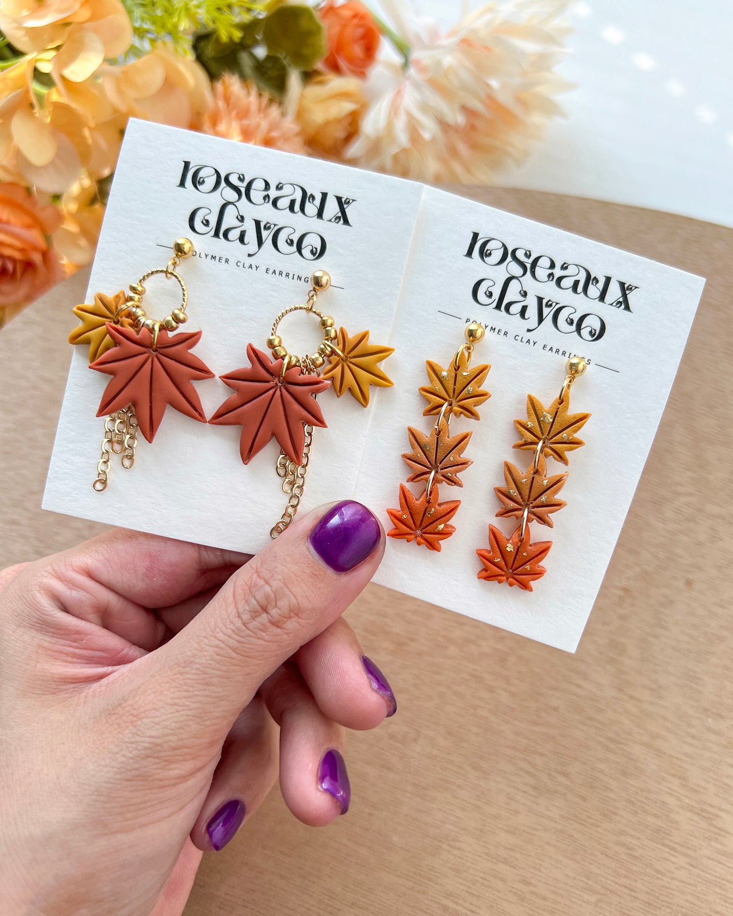 Fall Maple Leaves Polymer Clay Cutters | Pumpkin Cutters