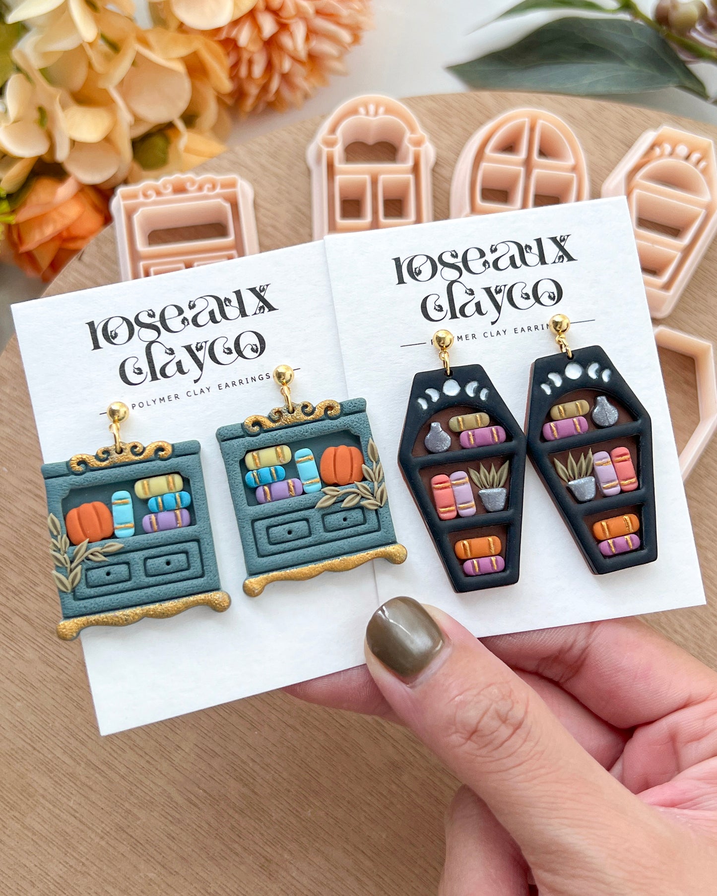 Bookshelf Polymer Clay Cutters