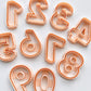 Scalloped Numbers 0–9 Polymer Clay Cutters | Individual Number & Full Set